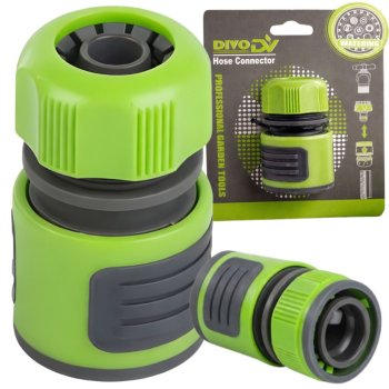 DIVODV Greitoji jungtis sodo žarnai 1/2", Žalia/Juoda