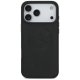 Mercedes dėklas iPhone 17 Pro Max telefonui Leather Vintage Logo MagSafe, juodas