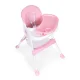 ECOTOYS maitinimo kėdutė su krepšiu ir 5 taškų diržais 130155, rožinė