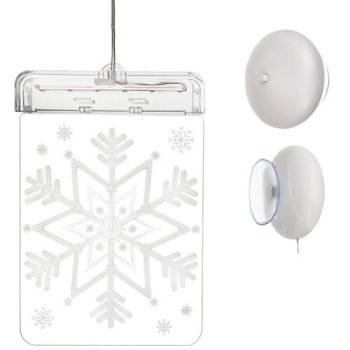 Malatec 3D LED Window Decoration - Snowflake, Warm White