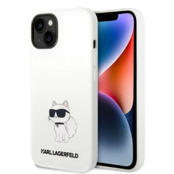 Karl Lagerfeld Silicone Choupette MagSafe dėklas, skirtas iPhone 14 Plus, Baltas