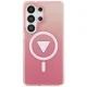 Guess IML Gradient Triangle MagSafe dėklas Samsung Galaxy S26 Ultra, rožinis