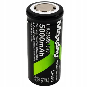 Li-Ion akumuliatorius 26650 5000mAh 3.7V, 1 vnt., juodas