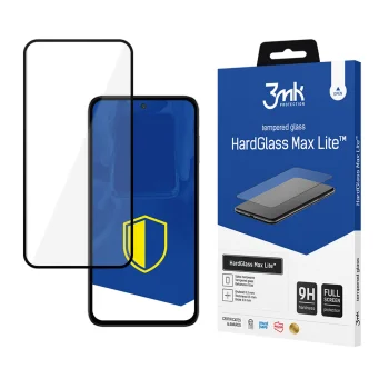 Apsauginis stiklas 3mk HardGlass Max Lite telefonui Samsung Galaxy M35 5G, juodas