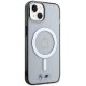 BMW Silver Ring MagSafe dėklas iPhone 14 Plus / 15 Plus, skaidrus