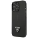 Guess Saffiano Triangle Logo dėklas iPhone 14 Pro telefonui, juodas