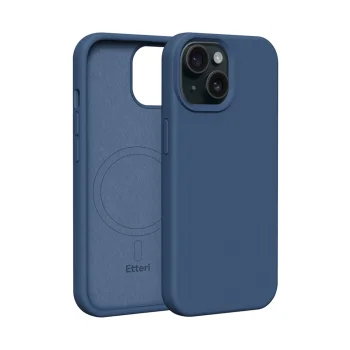 Etteri Silicone Mag dėklas Apple iPhone 15 6.1", tamsiai mėlynas