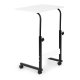 Mobile laptop table with wheels, height adjustable, ModernHome, white