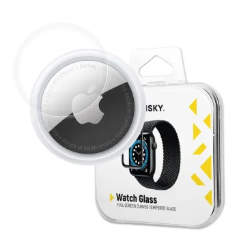 Hibridinis apsauginis stiklas Wozinsky Watch Glass prietaisui AirTag, juodas