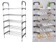 Shoe Rack, 5 Tiers, for 15 Pairs, Silver