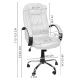 Ergonomiška biuro kėdė iš eko odos Malatec 23240, balta