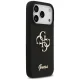 Guess Silicone Big 4G Script dėklas, skirtas iPhone 17 Pro, juodas