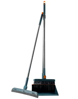 3-in-1 Cleaning Set with Broom, Dustpan and Water Squeegee
