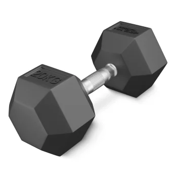 Plieninis šešiakampis svarmuo 4Fizjo HEX, 20 kg, juodas