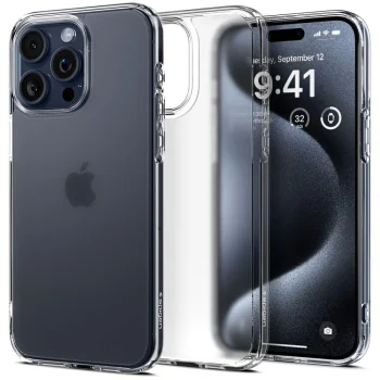 Spigen Ultra Hybrid dėklas, skirtas iPhone 15 Pro, Frost Clear
