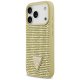 Guess Rhinestone Triangle Logo dėklas iPhone 17 Pro - auksinis