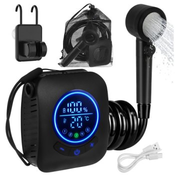 Nešiojamas turistinis dušas Trizand 147161 su 8000mAh baterija