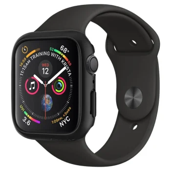Spigen Thin Fit Case for Apple Watch 4 / 5 / 6 / SE (44mm), Black