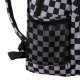 Kruzzel 30L Backpack with Shoe Bag, Checkered, Black