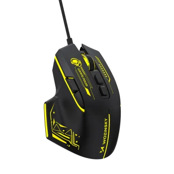 Wozinsky WMGK-1181W Wired Optical Gaming Mouse 7200 DPI - Black and Yellow