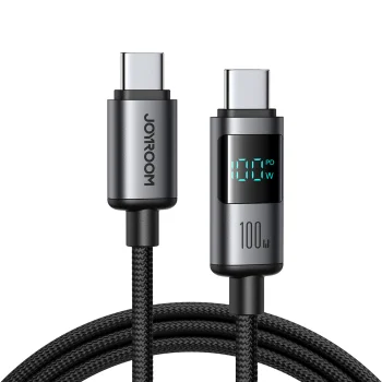 Joyroom S-A16 Pro 100W USB-C to USB-C Cable with Display 1.2m - Black