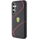 Ferrari Twist Metal Logo dėklas Samsung Galaxy S23 FE, juodas