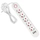 Maclean MCE395 W maitinimo ilgintuvas, 5 lizdai, 3x USB, 1.5 m, baltas