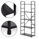 Modernhome CWJ6024144LG medinė lentyna su 5 lentynomis, juoda