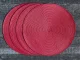 Round Woven Placemat, 38 cm, Red