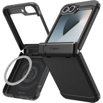 Spigen Tough Armor Pro Mag dėklas Samsung Galaxy Z Flip 6 / 7 FE, juodas