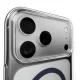 Dėklas Puro Lite Mag skirtas iPhone 17 Pro Max su MagSafe, skaidrus su mėlynu žiedu