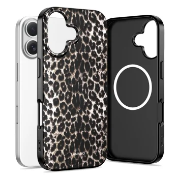 Tech-Protect Lamano MagSafe Phone Case Cover iPhone 17 - black and brown