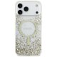 Guess Resin Bottom Glitter MagSafe dėklas telefonui iPhone 17 Pro Max, auksinis