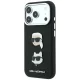 Karl Lagerfeld Saffiano dėklas telefonui iPhone 18 Pro / 17 Pro, Karl & Choupette, juodas