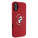 Karl Lagerfeld Silicone Karl&Choupette Ring MagSafe dėklas iPhone 16 Plus, raudonas