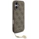 Guess iPhone 17 dėklas 4G Charms Collection MagSafe, rudas