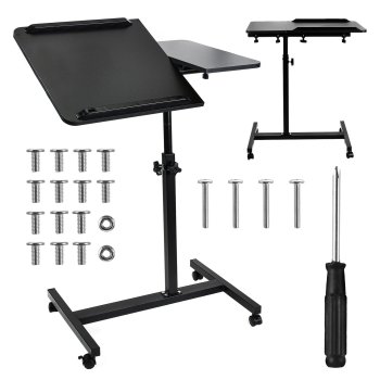 Maclean MC-121 B mobilus nešiojamojo kompiuterio stalas, reguliuojamas 59-89cm, juodas