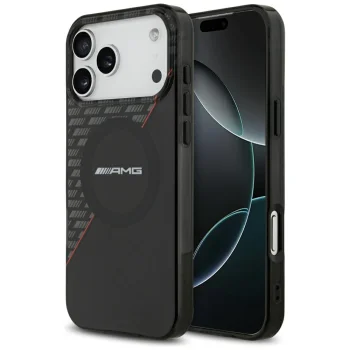 Dėklas Mercedes AMG iPhone 18 Pro Max / 17 Pro Max MagSafe, juodas ir raudonas