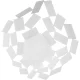 Dekoratyvinis stalo indas Alessi MT03 W Stanza dello Scirocco, baltas
