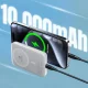 Magnetinė išorinė baterija Wozinsky WRW349YWS, 10000 mAh, balta