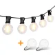 Lauko LED girlianda 20m, 30 lempučių, 9 režimai, 9W (145536), šiltai balta