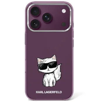 Karl Lagerfeld IML Choupette MagSafe dėklas iPhone 17 Pro / 18 Pro, bordo