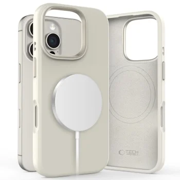 Tech-Protect Silicone Pure MagSafe Case for iPhone 16 Pro, Beige