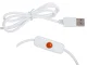 Stalinė bekšešėlė LED lempa su spaustuku USB, balta/rožinė