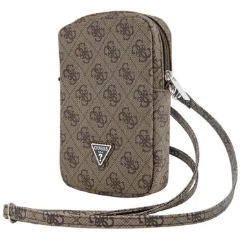 Telefono krepšys Guess Zip 4G Triangle, rudas