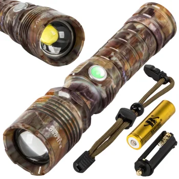 Bailong P515M Tactical LED Flashlight CREE XHP160, USB Rechargeable, Zoom