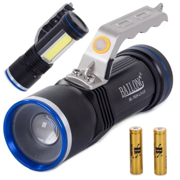 Bailong T624 taktikinis žibintuvėlis su CREE XM-L3-U3 ir COB LED