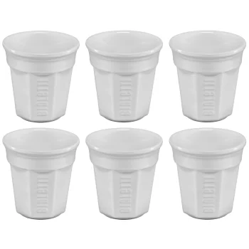 Bialetti espreso puodelių rinkinys, 6 vnt., 90 ml, baltas