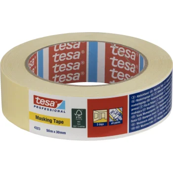 Popierinė dažymo juosta Tesa 04323, 50 m x 30 mm, smėlinė
