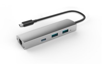 Extra Digital USB 3.1 šakotuvas su 2x USB 3.0, USB-C ir Gigabit Ethernet